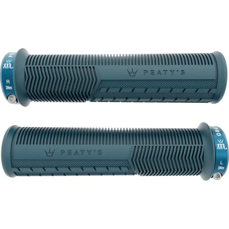 Balfes Bikes Peaty's Peatys Monarch Pro Grip - Mushroom - Thick - Storm Blue | Free postage over £30, £10 off first order, price match & 0% finance.