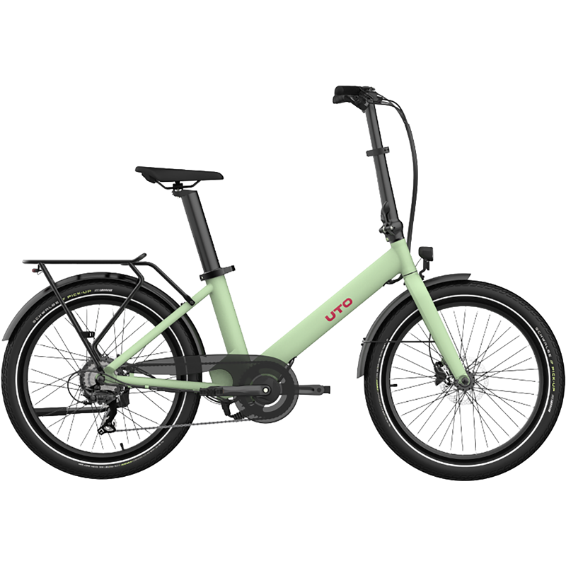 Balfes Bikes Uto UTO Evening OG24 Electric Folding Bike 2027 in Sage Green | Free postage over £30, £10 off first order, price match & 0% finance.