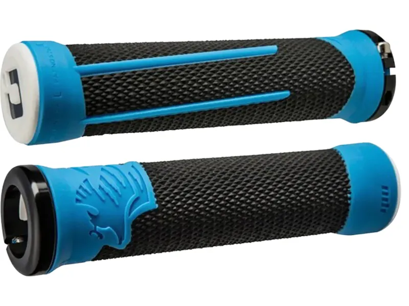 Odi AG2 v2.1 MTB Lock On Grips 135mm in Black/Blue