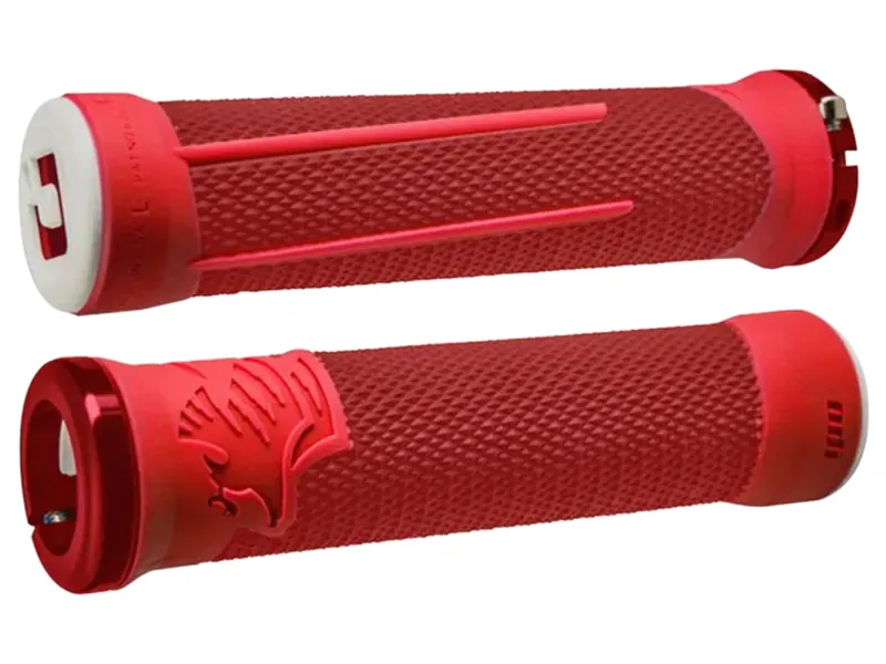 Odi AG2 v2.1 MTB Lock On Grips 135mm in Red/Red