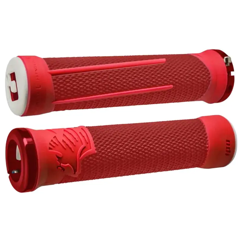 Balfes Bikes Odi AG2 v2.1 MTB Lock On Grips 135mm in Red/Red | Free postage over £30, £10 off first order, price match & 0% finance.