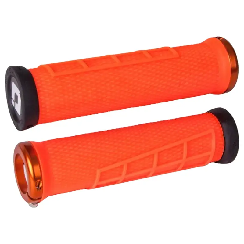 Balfes Bikes Odi Elite Flow MTB Lock On Grips 130mm in Orange | Free postage over £30, £10 off first order, price match & 0% finance.