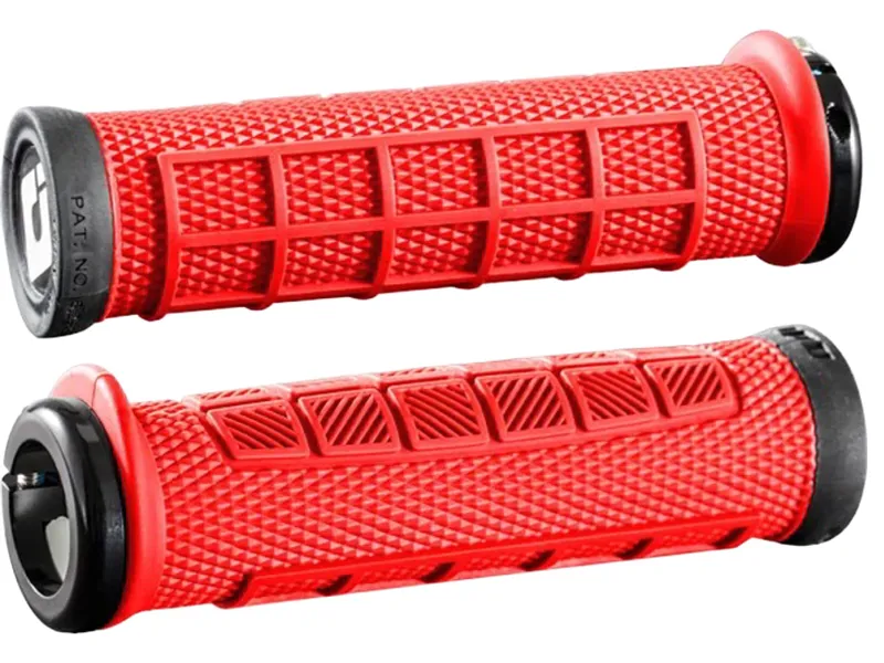 Balfes Bikes Odi Elite Pro MTB Lock On Grips 130mm in Red | Free postage over £30, £10 off first order, price match & 0% finance.