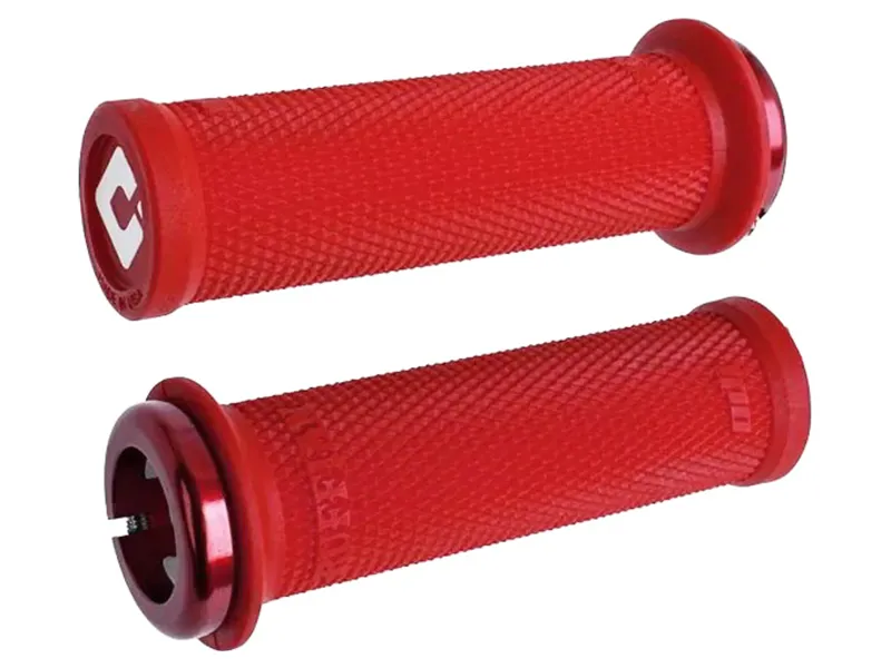 Odi Ruffian Mini BMX Lock On Grips 110mm in Red