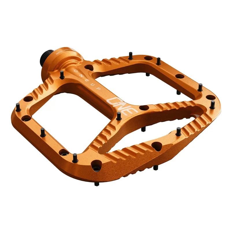 OneUp Flat Aluminium Pedals in Orange-1