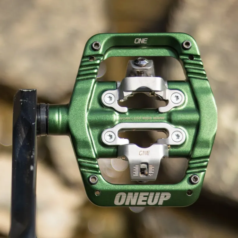 OneUp Clip Pedals in Dark Green-1