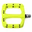 HT PA-03A Glass Reinforced Nylon Platform Cr-Mo Axles Replaceable Pin Pedals in Neon Yello