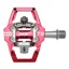 HT T-2 Trail Clipless Alloy Body Sealed Bearing Cr-Mo Axles Inc. X1 Cleats Pedals in Red