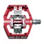 HT X-3 Clipless Alloy Body Sealed Bearing Cr-Mo Axles Inc. X-1 Cleats Pedals in Red