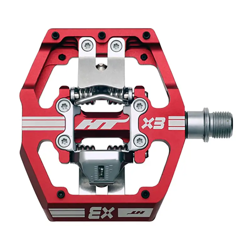 Balfes Bikes Ht Components HT X-3 Clipless Alloy Body Sealed Bearing Cr-Mo Axles Inc. X-1 Cleats Pedals in Red | Free postage over £30, £10 off first order, price match & 0% finance.