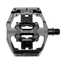 HT X-3 Clipless Alloy Body Sealed Bearing Cr-Mo Axles Inc. X-1 Cleats Pedals in Stealth Bl