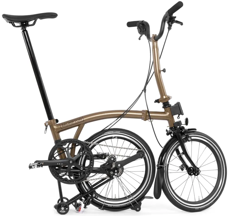 Brompton P Line Explore 12 Speed Folding Bike 2025 in Bronze Sky-2