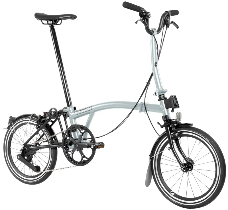 Brompton P Line Explore 12 Speed Folding Bike 2025 in Lunar Ice-1