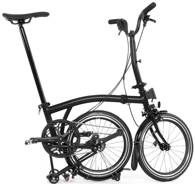 Brompton P Line Explore 12 Speed Folding Bike 2025 in Midnight Black-2