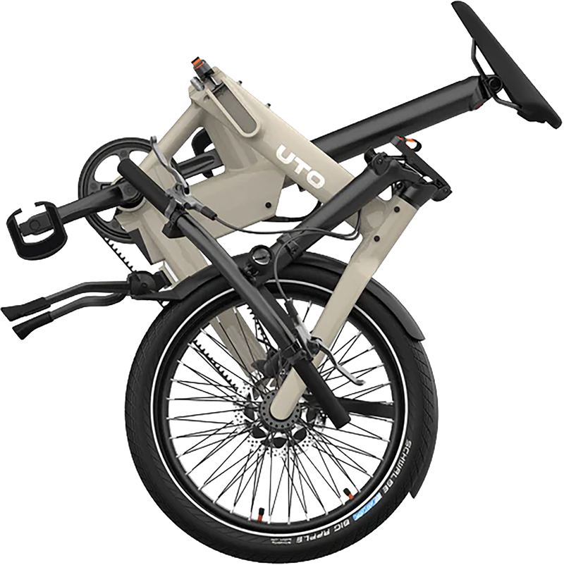 UTO Afternoon PRO20 Electric Folding Bike 2027 in Satin Taupe.-3