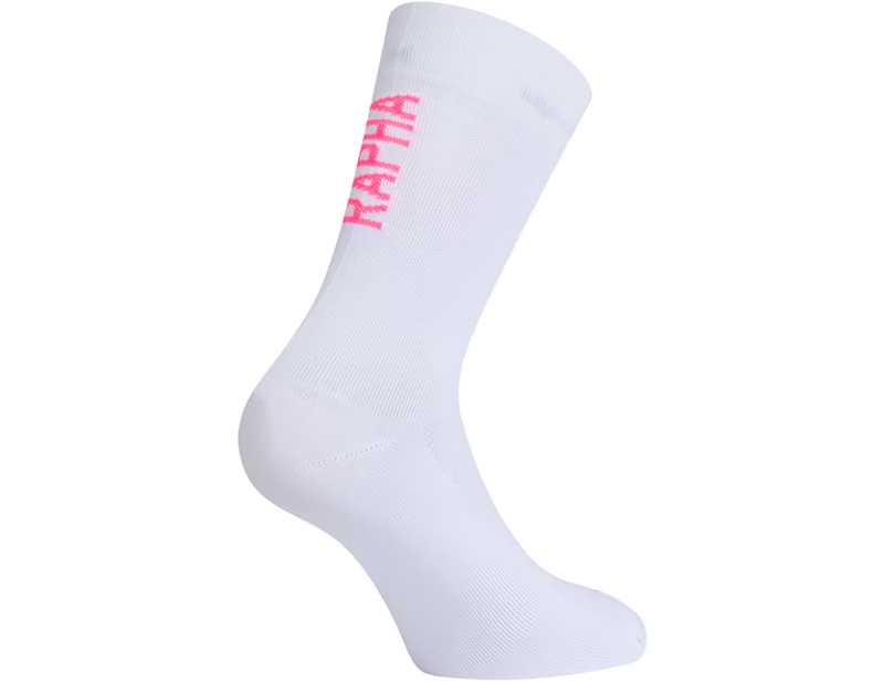 Rapha Pro Team Sock II Regular in White/Hi-Vis Pink