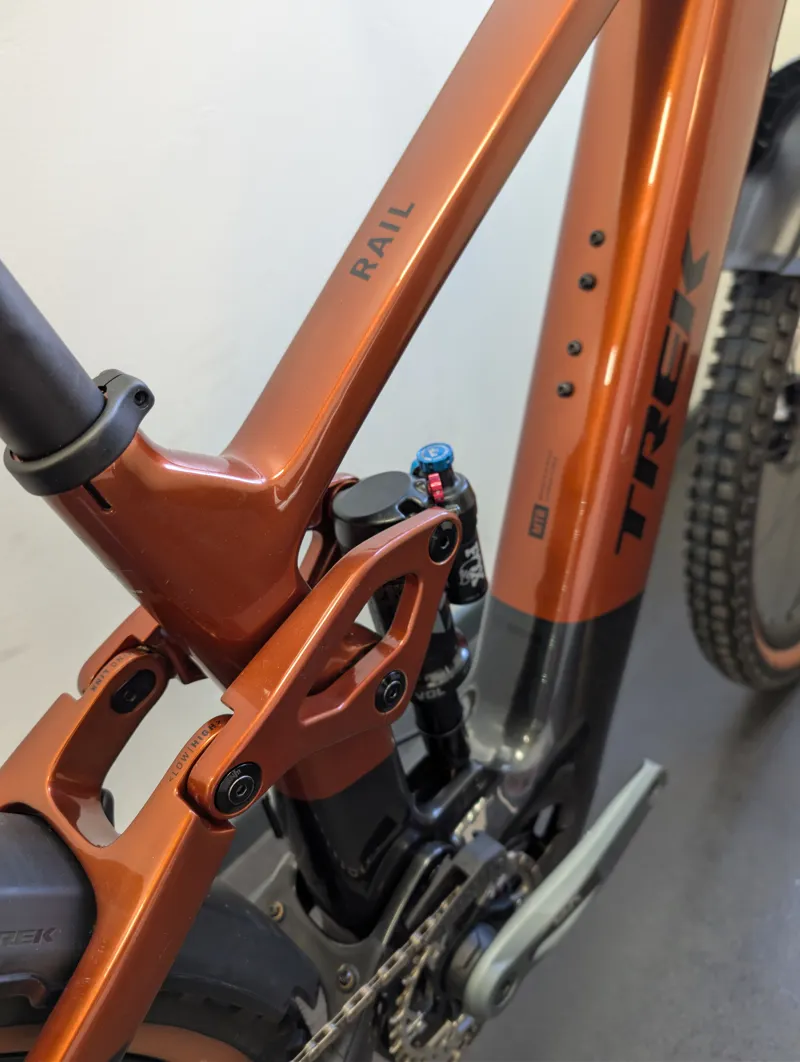 EX Demo Trek Rail+ 9.8 GX AXS T-Type Gen 5 Electric Full Suspension Mountain Bike Medium 2026 in Pennyflake-5