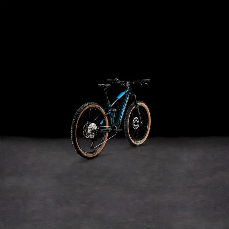 Cube Stereo Hybrid 140 HPC SLX 750 Full Suspension Electric Mountain Bike 2024 in Liquid Blue-1