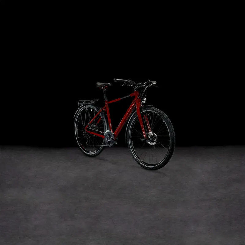 Cube Travel Hybrid Bike 2024 in Mirror Red Black-1