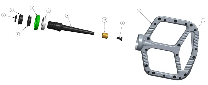 OneUp Flat Aluminium Pedals in Black-5