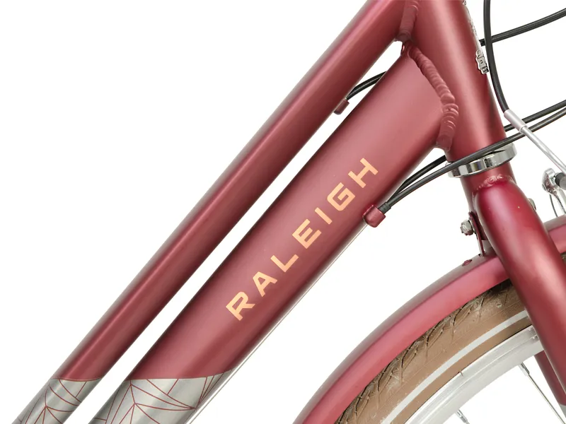 Raleigh Pioneer Grand Tour Lowstep Womens Hybrid Bike 2024 in Red-3
