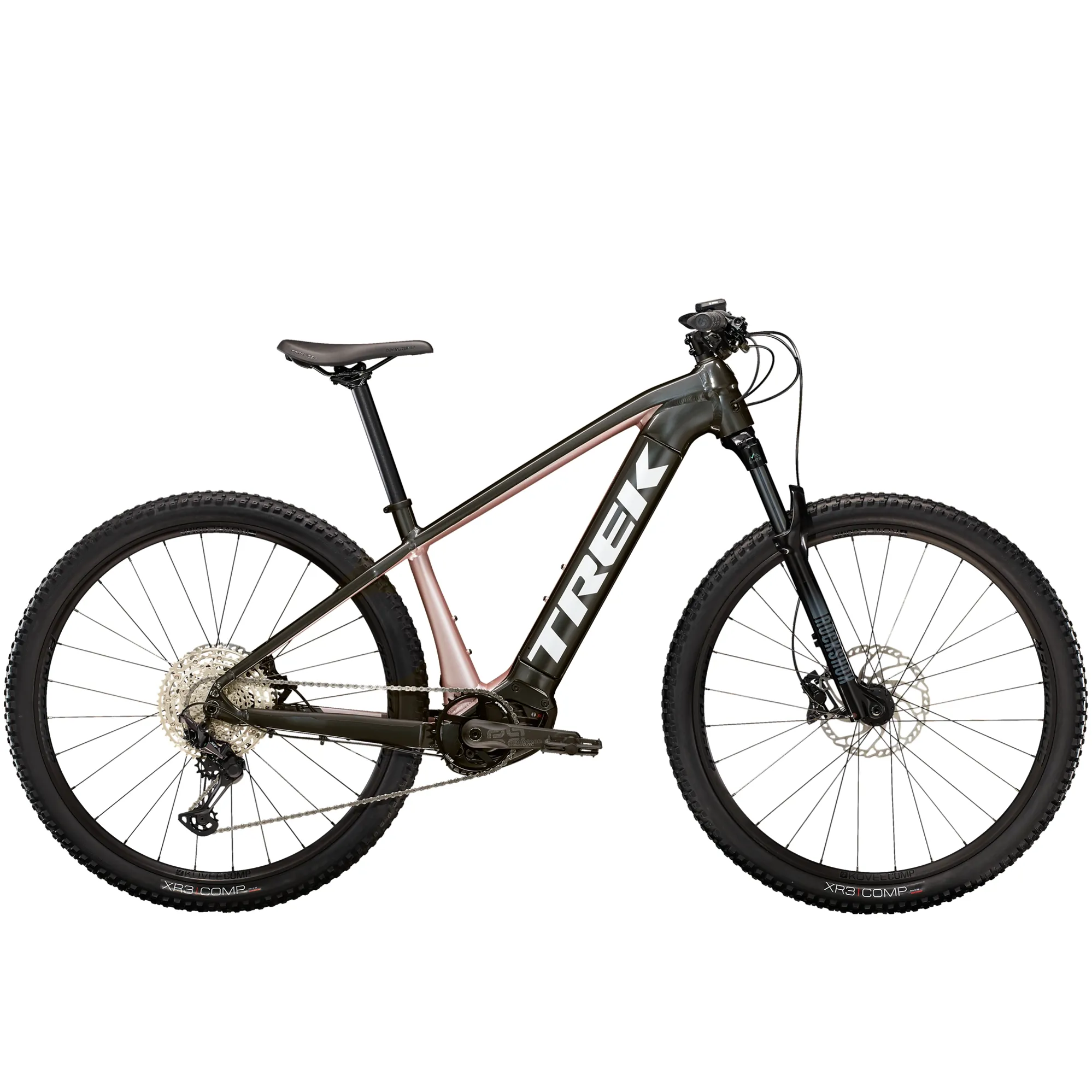 Trek Powerfly Electric Mountain Bike 2023 in Lithium and Rose Gold