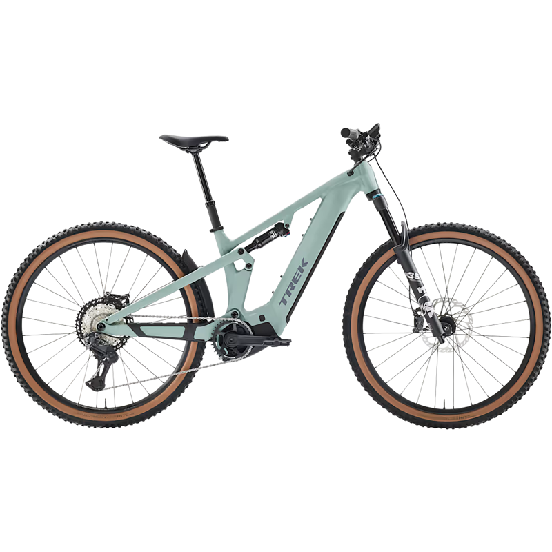 Balfes Bikes Trek Powerfly FS+ 8 EU Full Suspension Mountain Bike 2027 in Blue Sage Catalina Fog | Free postage over £30, £10 off first order, price match & 0% finance.