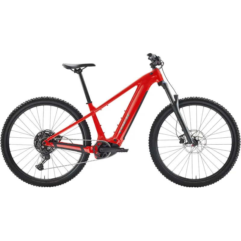 Balfes Bikes Trek POWERFLY+4 800 Gen 5 Electric Hardtail Mountain Bike 2027 in Radioactive Red/Black Chrome | Free postage over £30, £10 off first order, price match & 0% finance.