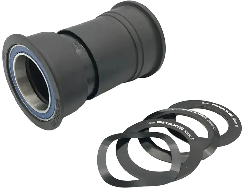 Praxis M30 28/30mm Spindle 386EVO Steel Bottom Bracket in Black-1