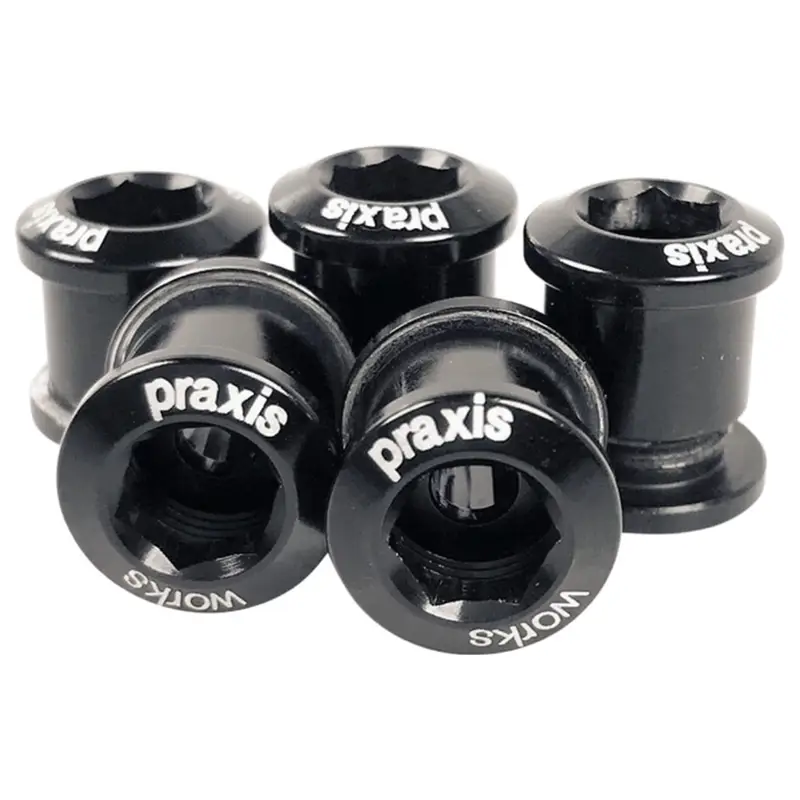 Balfes Bikes Praxis Works Alloy Chainring Bolts 5 Pack m8.5 x 0.75 in Black | Free postage over £30, £10 off first order, price match & 0% finance.