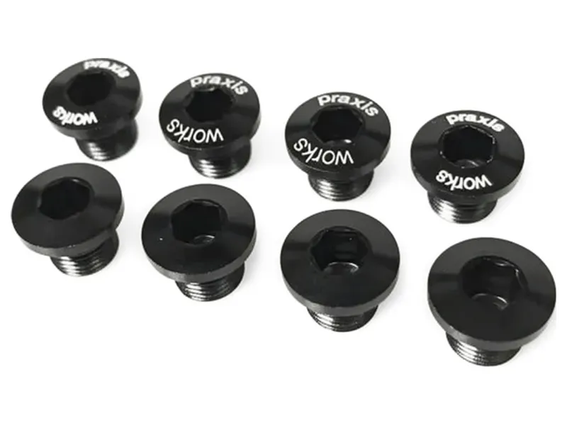 Balfes Bikes Praxis Works X-Ring Chainring Bolts One Size in Black | Free postage over £30, £10 off first order, price match & 0% finance.