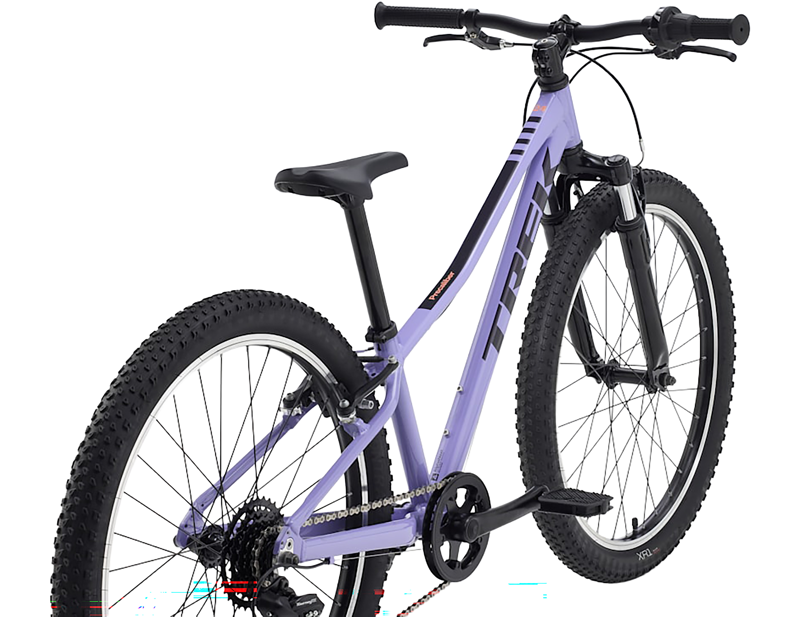 Trek Precaliber 24 Inch Suspension 8 Speed Kids Bike 2027 in Lavender Haze-1