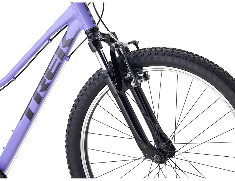 Trek Precaliber 24 Inch Suspension 8 Speed Kids Bike 2027 in Lavender Haze-2