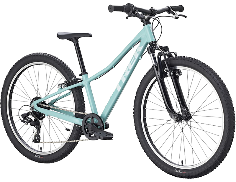 Trek Precaliber 24 Inch Suspension 8 Speed Kids Bike 2027 in Blue Sage-1