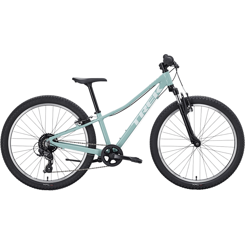 Balfes Bikes Trek Precaliber 24 Inch Suspension 8 Speed Kids Bike 2027 in Blue Sage | Free postage over £30, £10 off first order, price match & 0% finance.