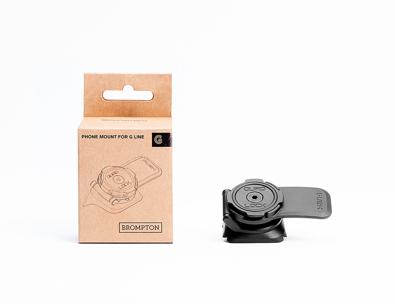Brompton Quad Lock Phone Mount for G-Line without Adapter in Black