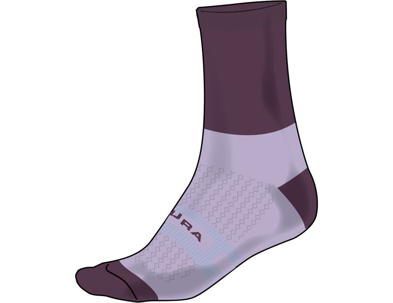 Endura Women's BaaBaa Merino Winter Cycling Socks in Purple