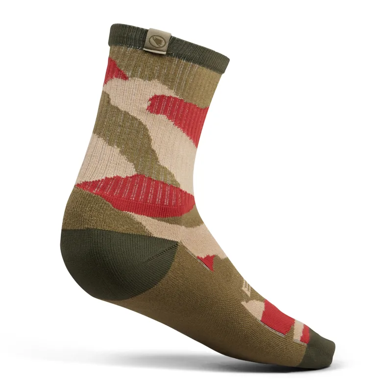 Endura Peak Sock in Tweed Green-1