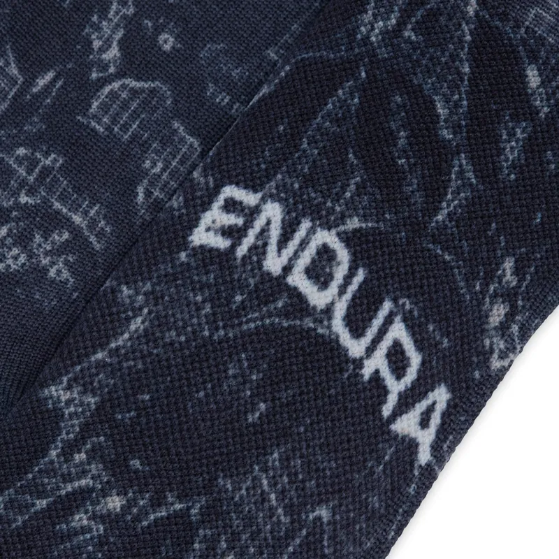 Endura Grid Floral Ltd Print Sock in Black-2