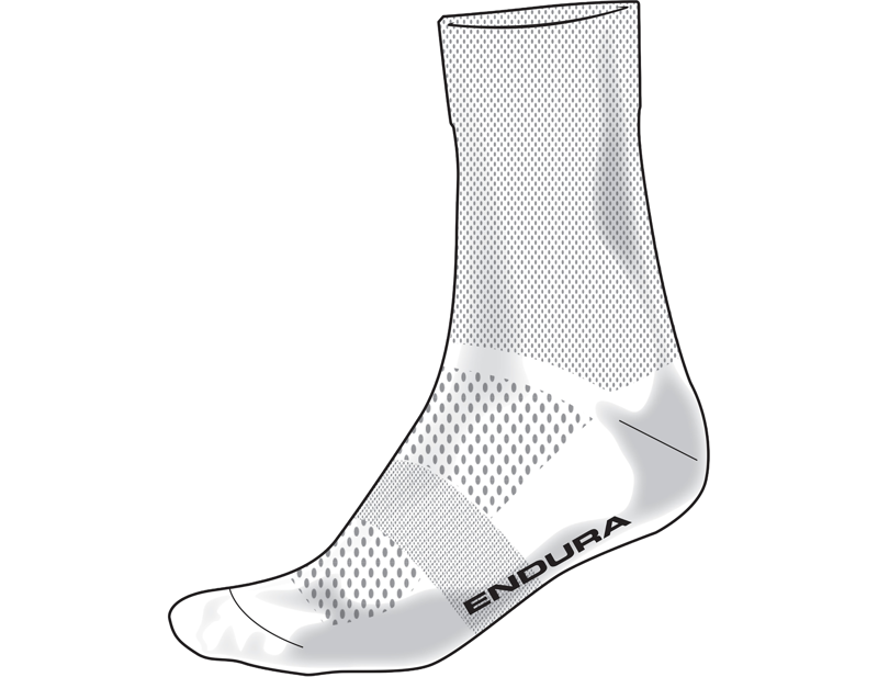 Endura Pro SL Power Cycling Socks in White-4