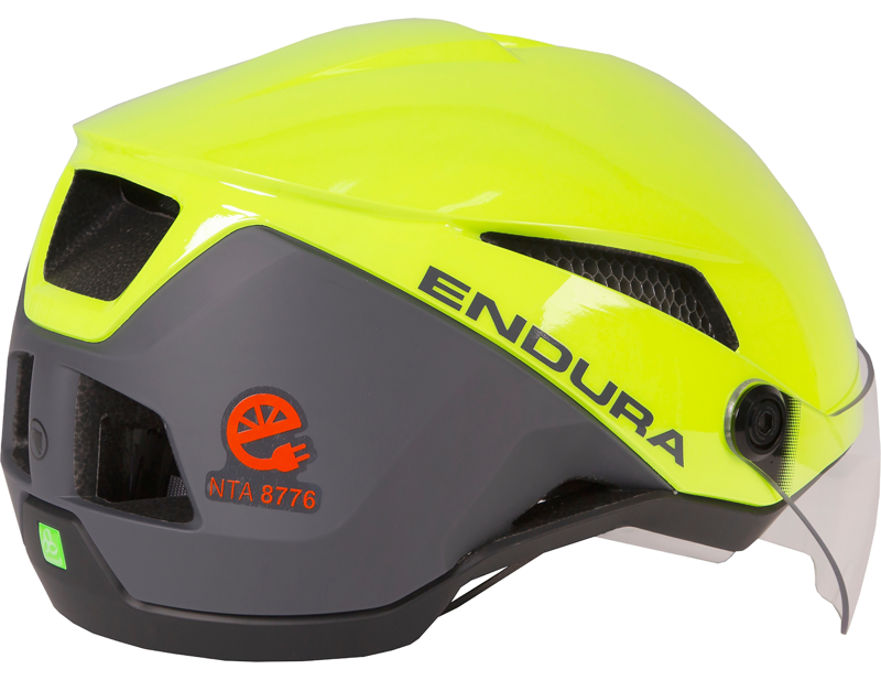 Endura SpeedPedelec Visor Helmet in Hi-Viz Yellow-1