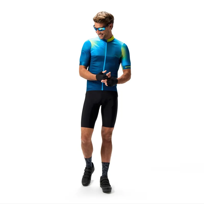 Endura Bitmap Block FS260 Print Short Sleeve Jersey in Barra Blue-4