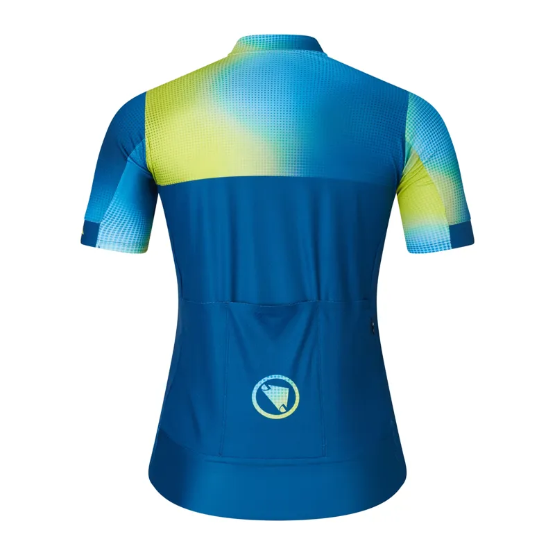 Endura Bitmap Block FS260 Print Short Sleeve Jersey in Barra Blue-1