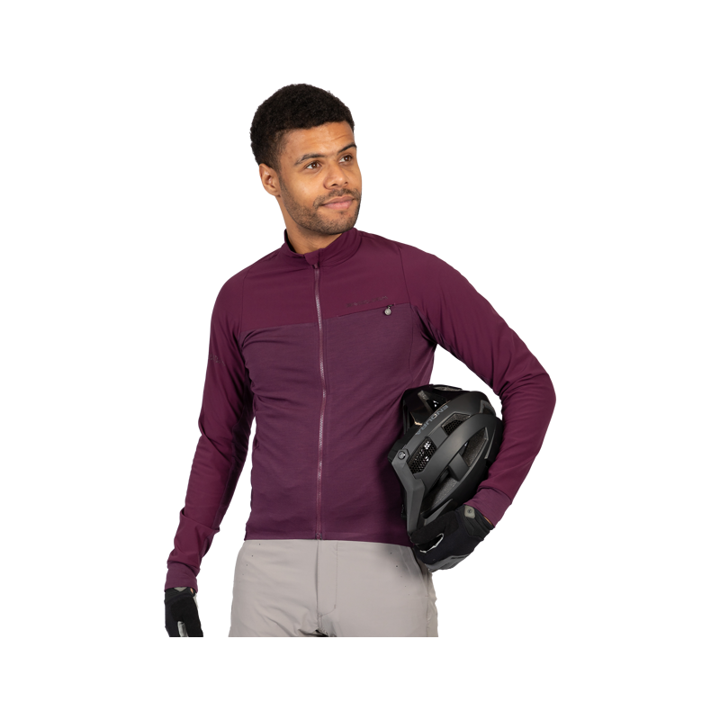 Balfes Bikes Endura GV500 Long Sleeve Jersey in Aubergine | Free postage over £30, £10 off first order, price match & 0% finance.