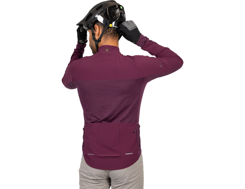 Endura GV500 Long Sleeve Jersey in Aubergine-2