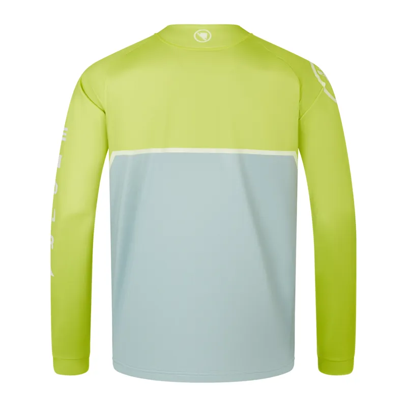 Endura CORE Printed Long Sleeve Jersey in Lime Green-1
