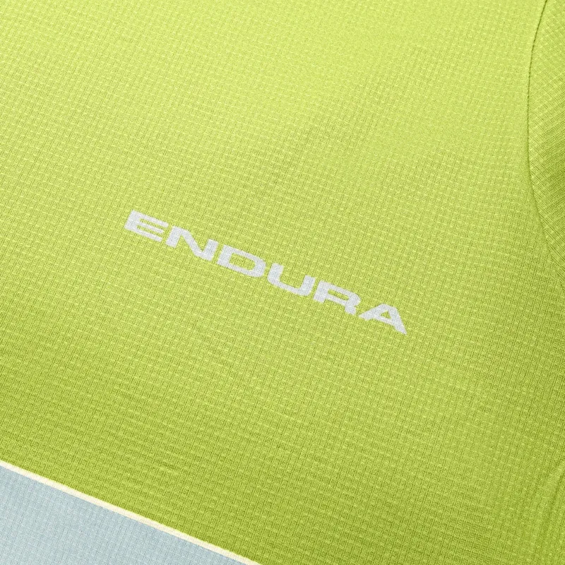 Endura CORE Printed Long Sleeve Jersey in Lime Green-3