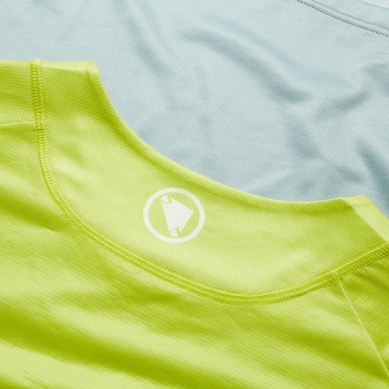 Endura CORE Printed Long Sleeve Jersey in Lime Green-4