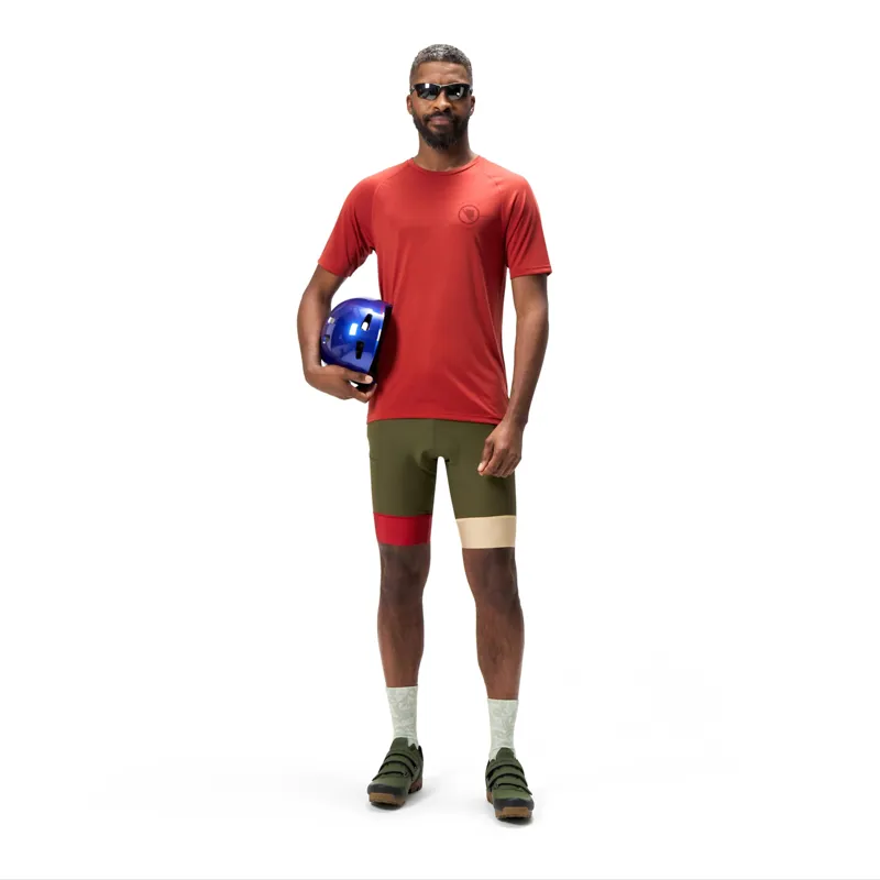 Endura Loop Short Sleeve Tech Tee in Brick Red-5