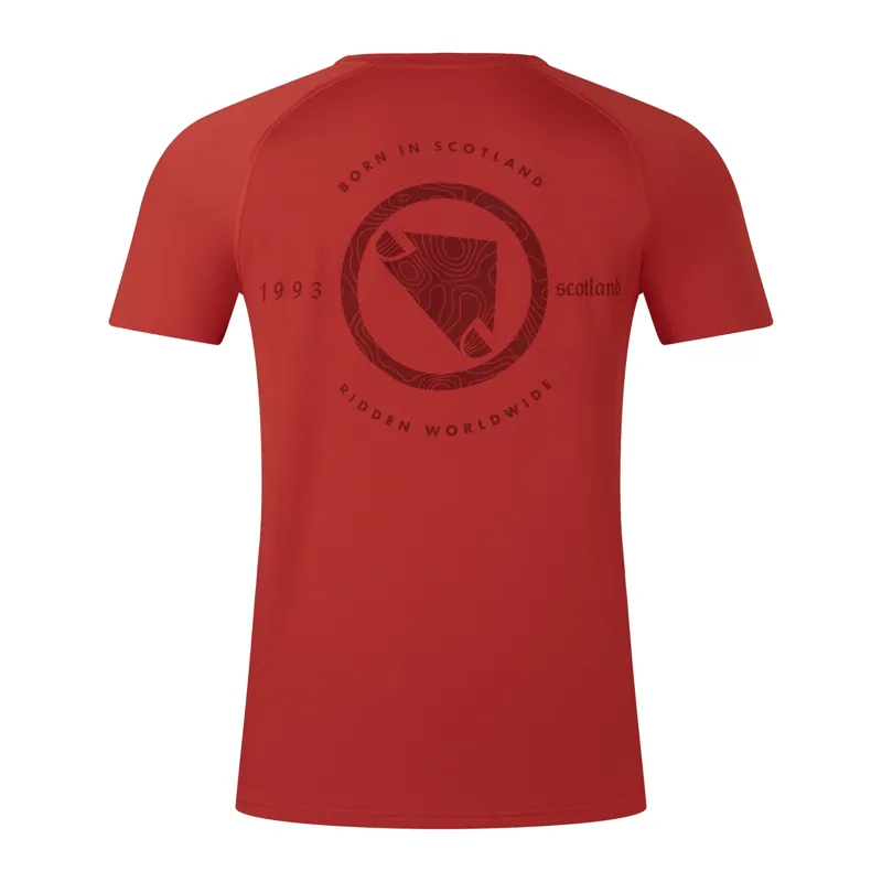 Endura Loop Short Sleeve Tech Tee in Brick Red-1